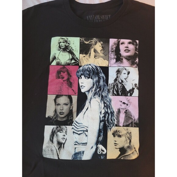 Taylor Swift Tops - Taylor Swift The Eras Tour Tshirt Woman Large Tour Merch Photo Graphic Tee Black